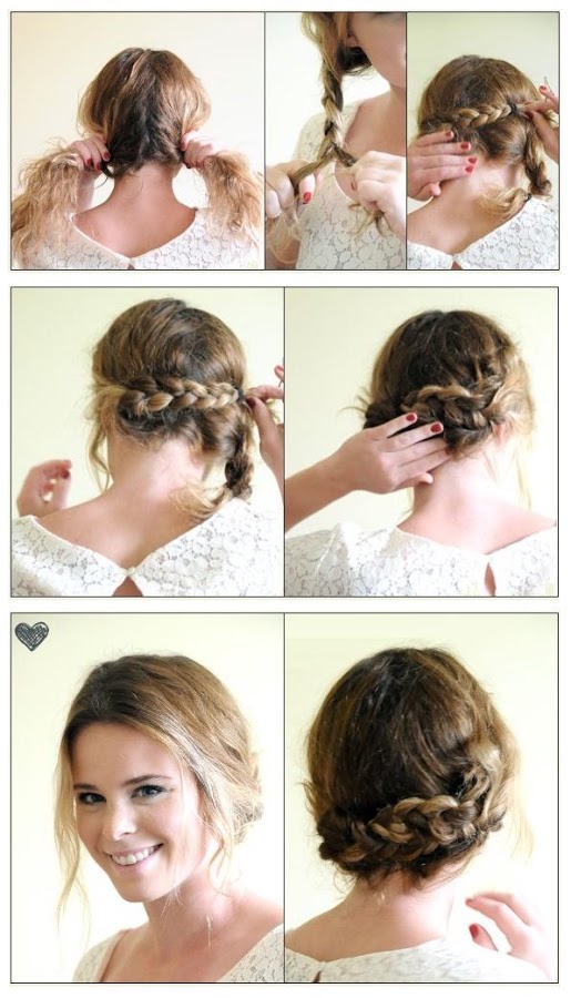Fashion Easy Braided Up Do Hairstyle