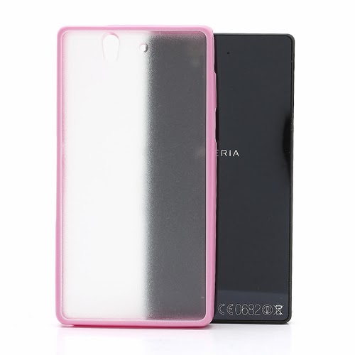 Hybrid Case : TPU Edges and Transparant Back Case Sony Xperia Z L36h L36i C6603 Yuga - Baby Pink Hybrid Case : TPU Edges and Transparant Back Case Sony Xperia Z L36h L36i C6603 Yuga - Baby Pink