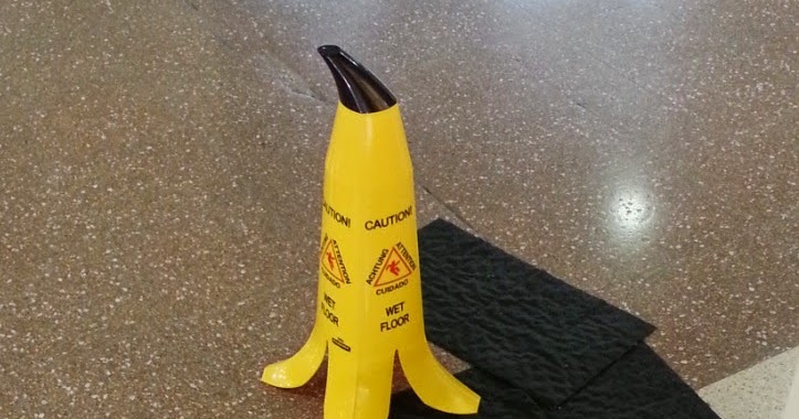 Air Nice To Livelands Banana Peel Shaped Wet Floor Sign