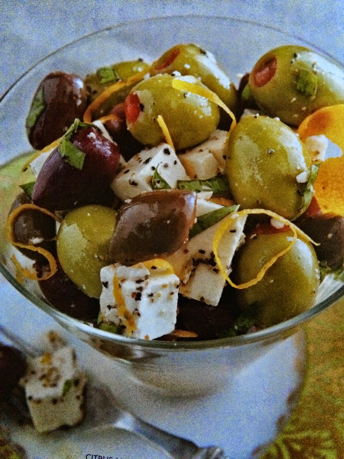 What's for dinner? Mom Citrus Marinated Feta and Olives