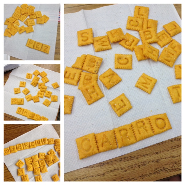 FlapJack Educational Resources Spanish Word Fun with CheezIt Crackers