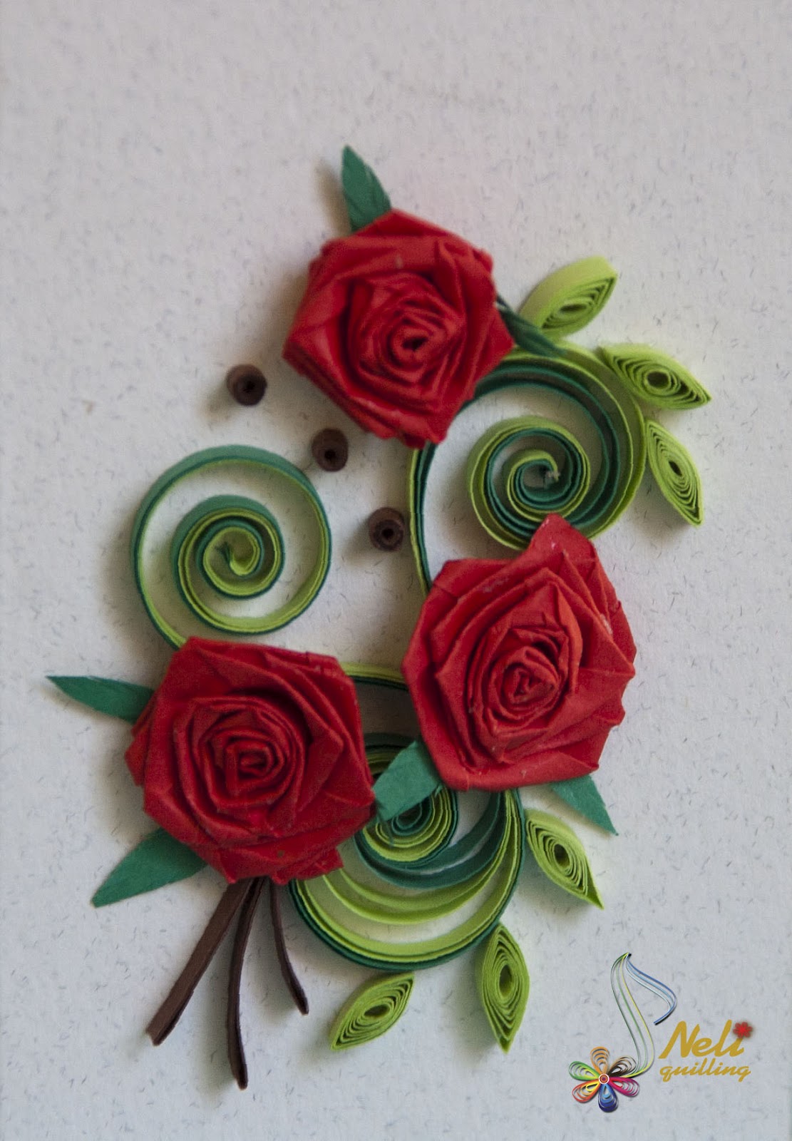 Neli Quilling Art Quilling small cards roses