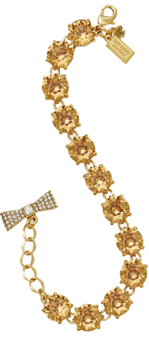 kate spade new york Gold-Tone Round Crystal Bracelet