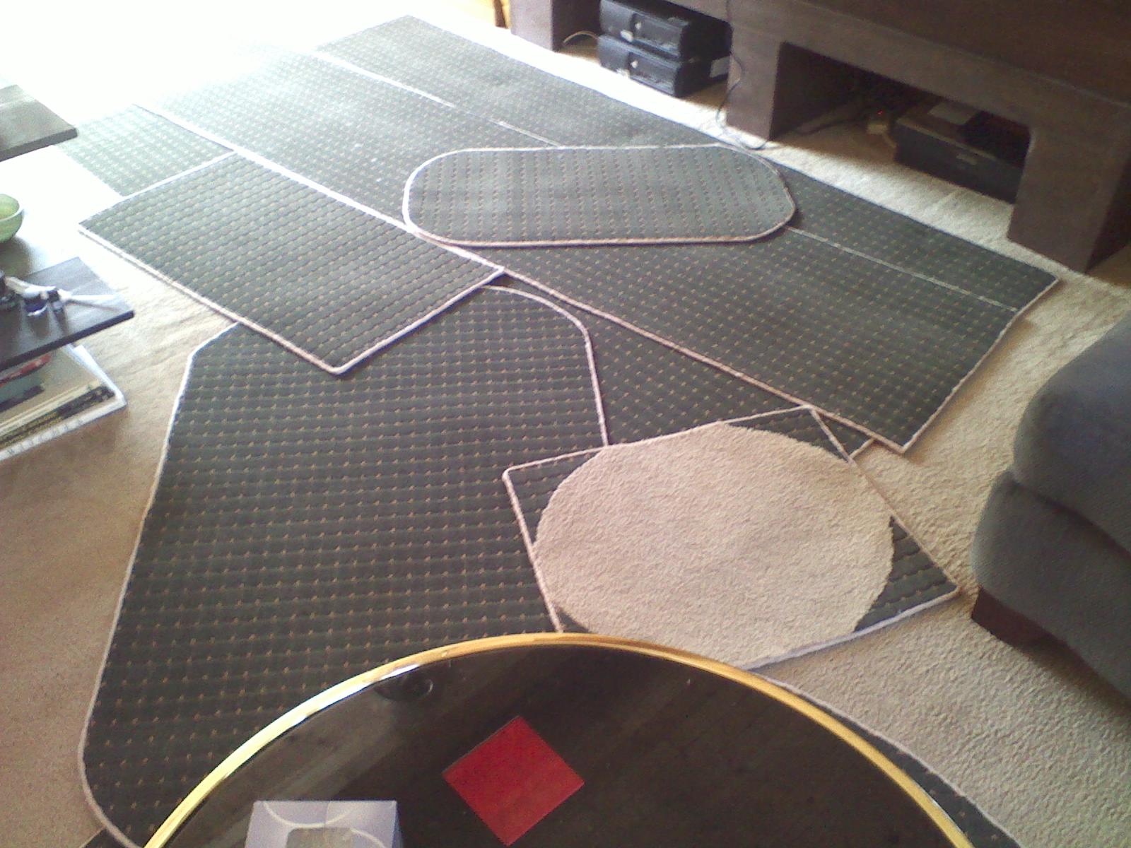 Vintage Knocks Make your own rugs from carpet.