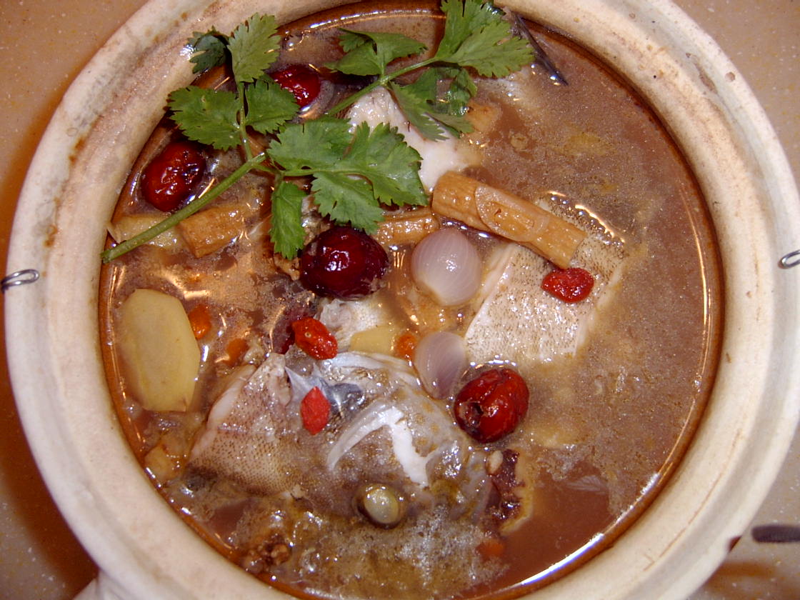 Through The Kitchen Door Herbal Fresh Fish Soup In Claypot