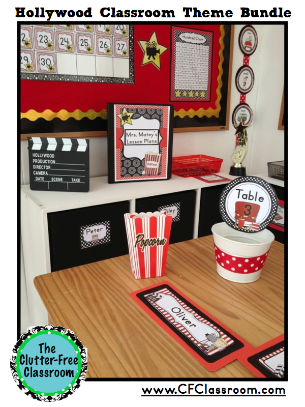 Hollywood Themed Classroom Photos, Printables and Ideas for Decorating
