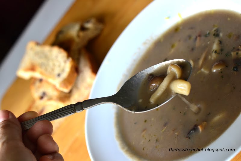 the FUSS FREE chef Christmas Menu Soup Jamie Oliver's Mushroom Soup