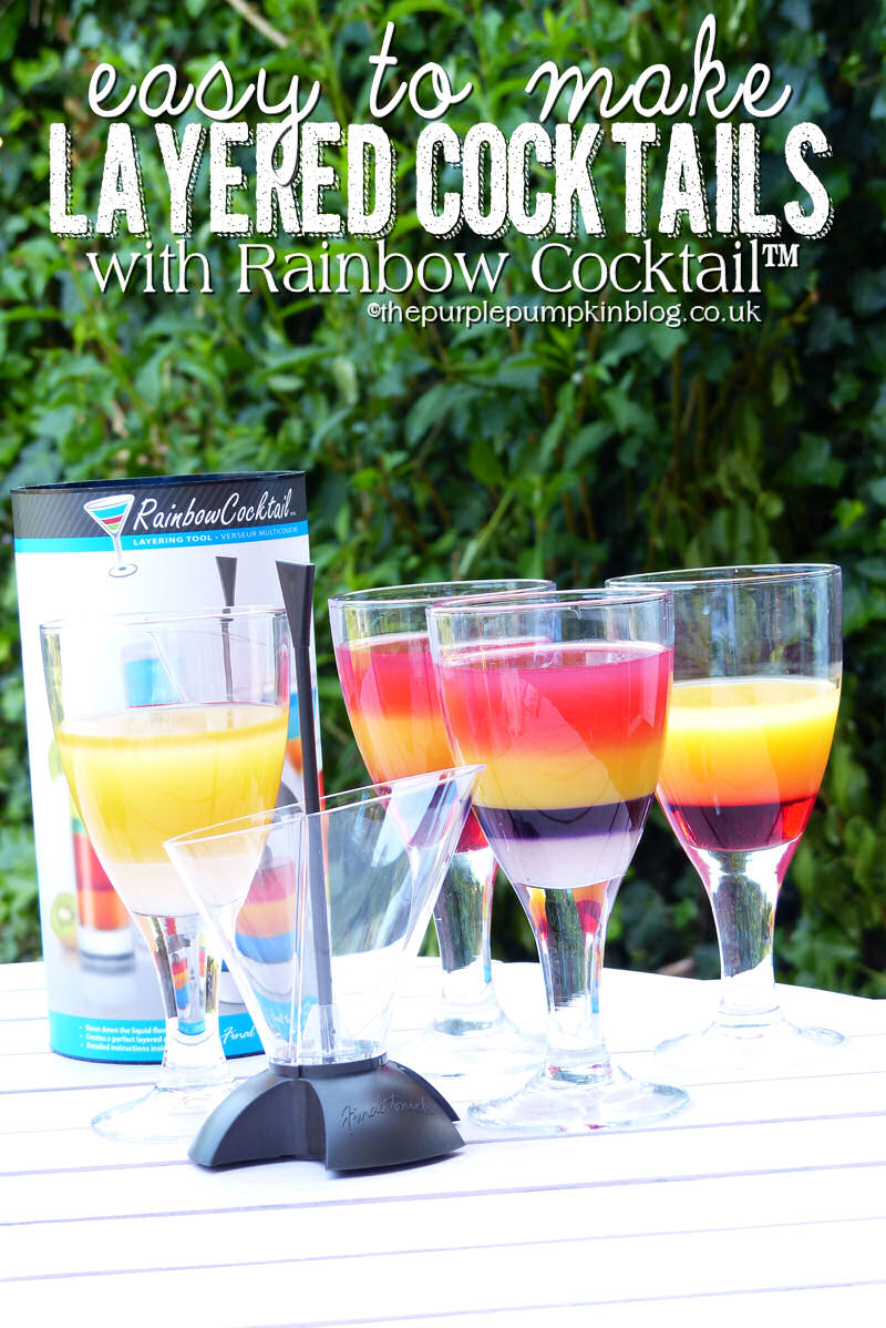 Easy To Make Layered Cocktails with Rainbow Cocktail™