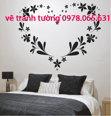 vẽ tranh tường phòng ngủ vẽ tranh tường phòng khách