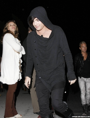 Adam Lambert wearing his hoodie...