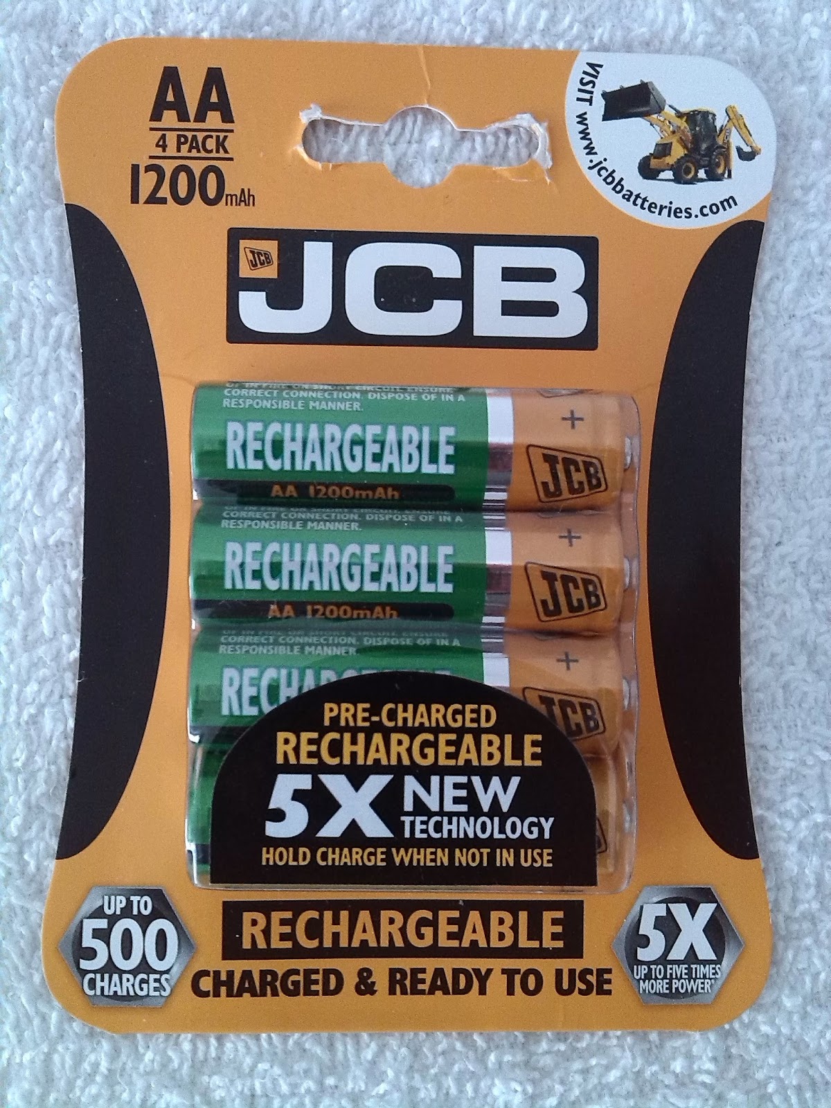 Britwise JCB rechargeable batteries in Home Bargains
