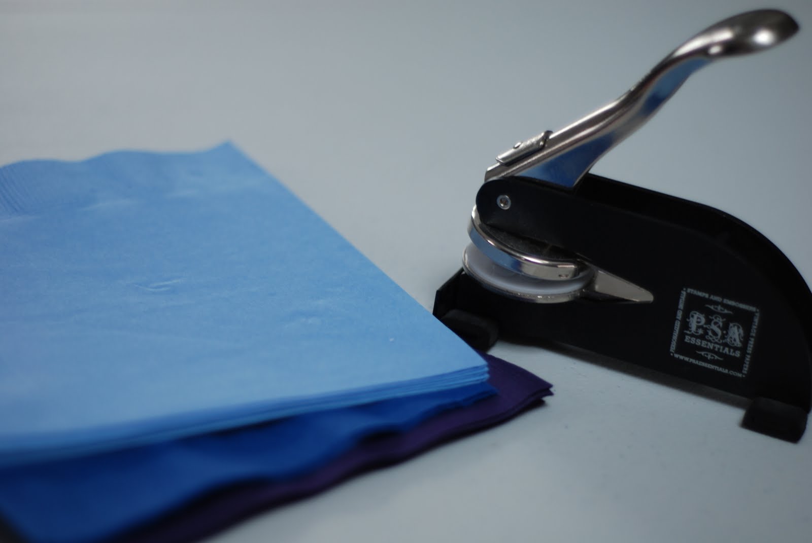 Creating Newport Weddings DIY Embossed Monogram Napkins