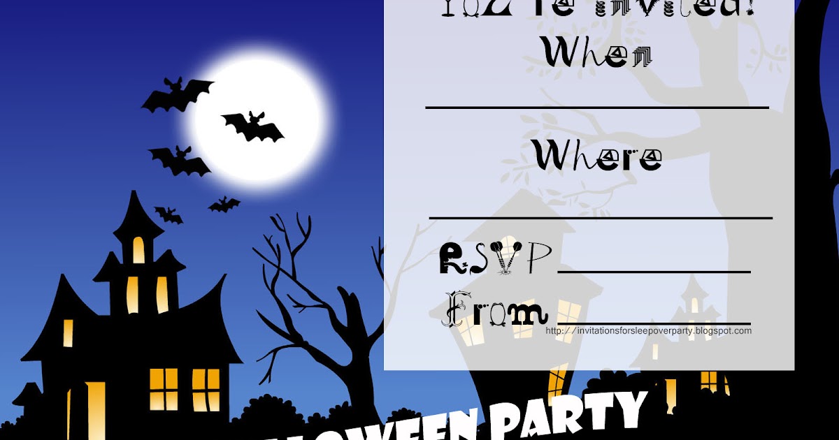 INVITATIONS FOR SLEEPOVER PARTY