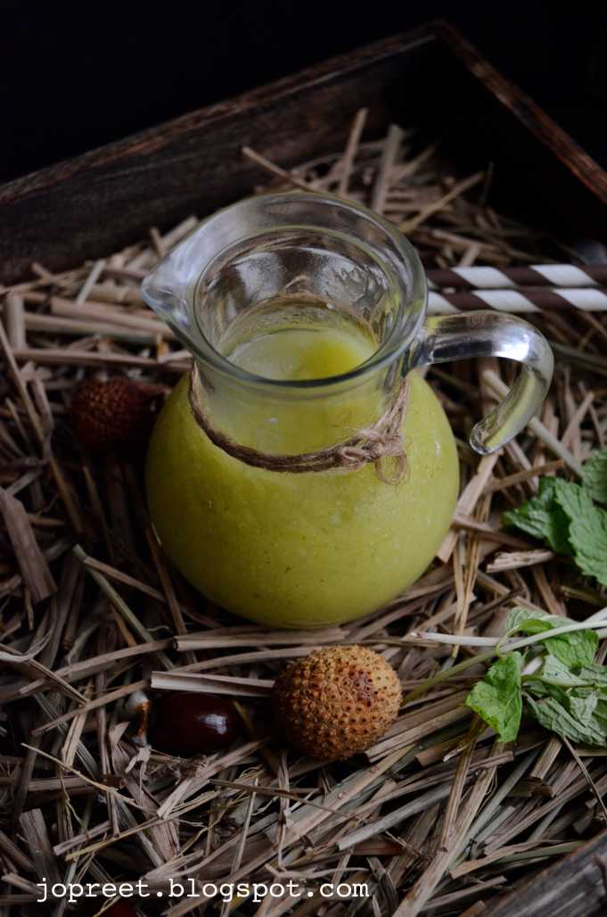 Mango, Mint & Lychee Smoothie Jopreetskitchen