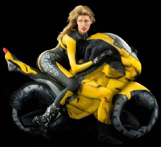 Human Motorcycles and Body Painting | Ufunk.net