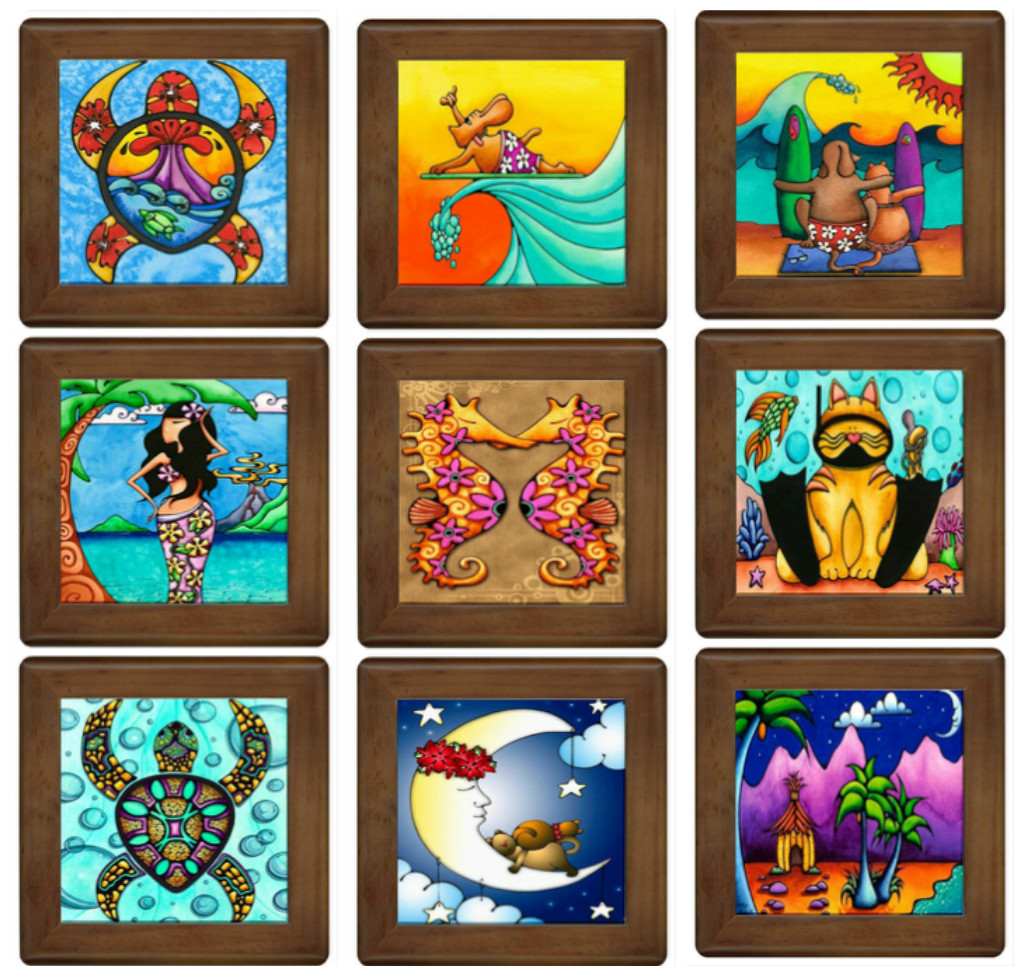 Holly Kitaura Art Hawaiian Ceramic Art Tiles