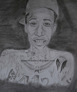 Pens to Brushes: Wiz Khalifa Pencil Drawing-Complete