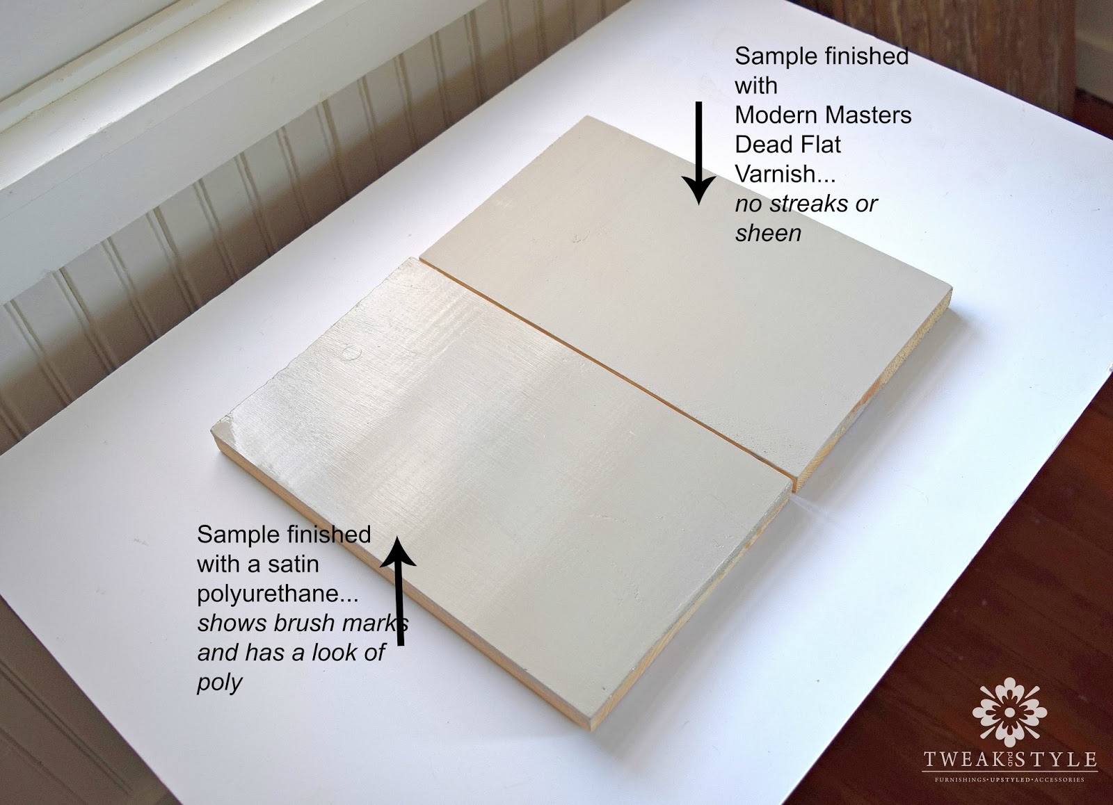 Tweak & Style Blog Sealing Your Painted Furniture with Modern Masters Dead Flat Varnish