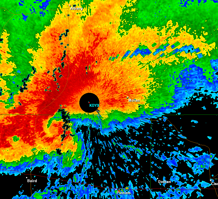 The Original Weather Blog Very Strong Rotation in Storm North of Baird, TX