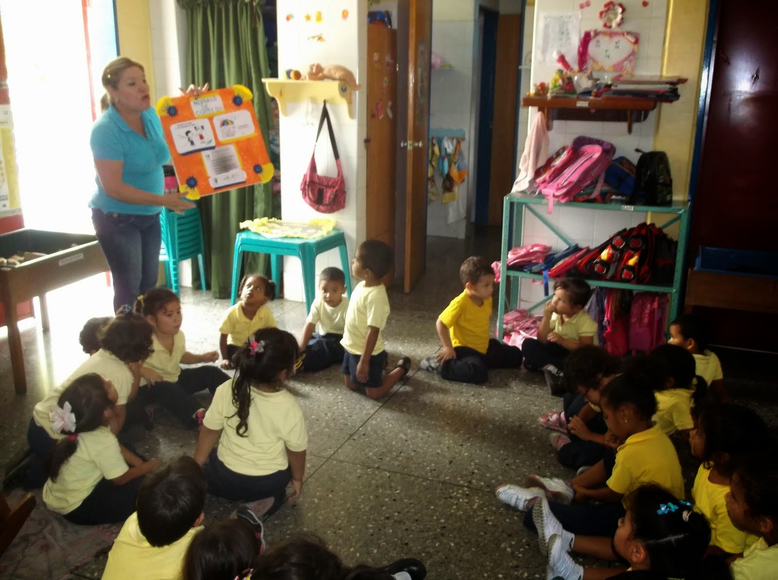 En actividad en la escuela.