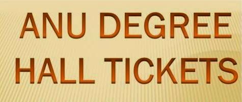 ANU Degree Hall Tickets 2015