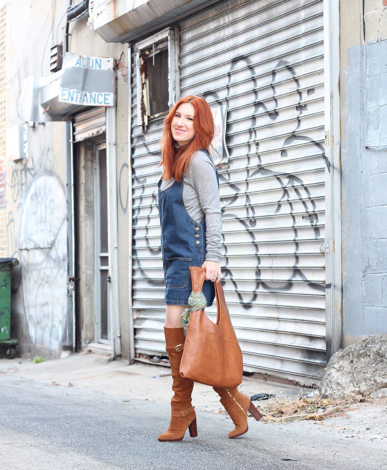 Denim Jumper + Over The Knee Boots TfDiaries