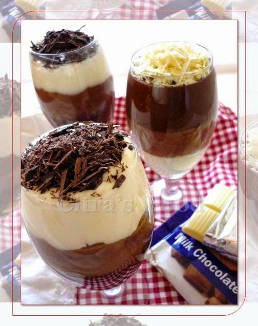 Citra's Home Diary Three tone Yogurt "Cheese" Chocolate mousse (Labneh