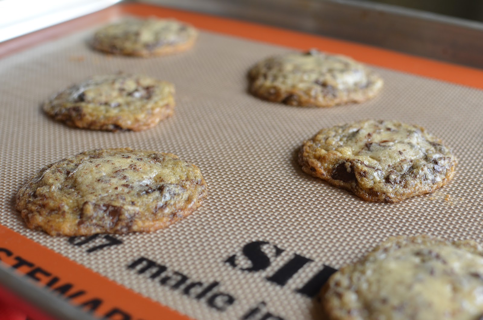 Playing with Flour Flat & chewy dark chocolate chip cookies