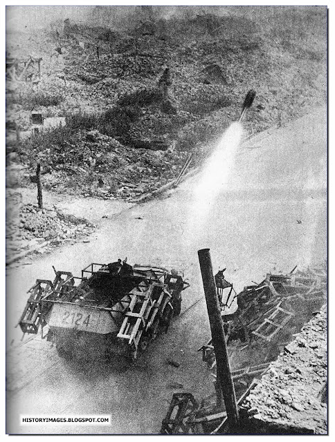 Germans used Wurfrahmen 40 multiple rocket launchers against  Home Army positions September Warsaw Uprising 1944