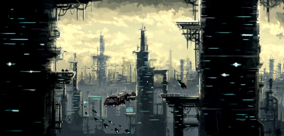 Sci Fi cityscape by Haxe on DeviantArt Sci Fi cityscape by Haxe on DeviantArt