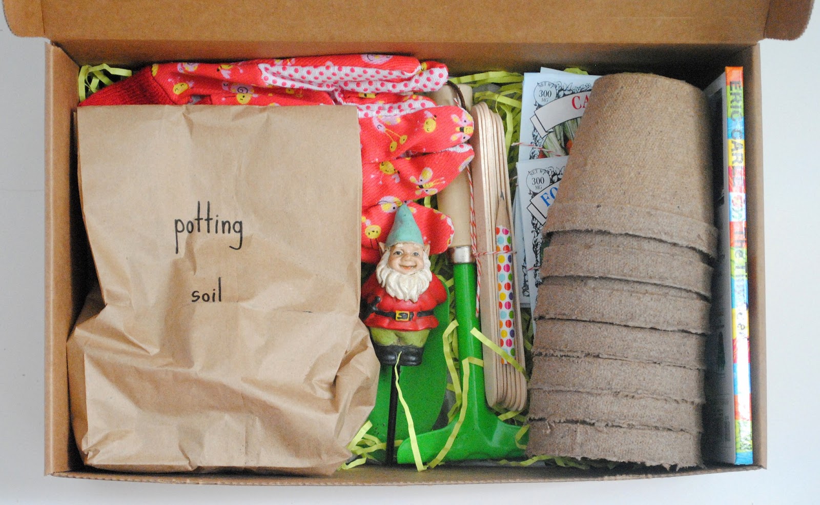 gifting a DIY gardening kit for kids