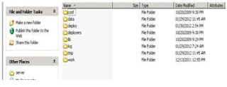 Folder structure for your default Jboss Server