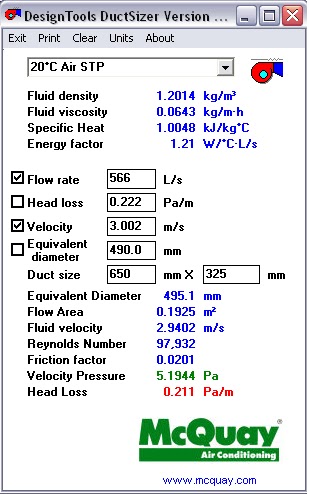 Mcquay Duct Size Calculator Free Download