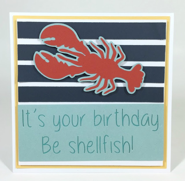 Cricut Lobster Birthday Card