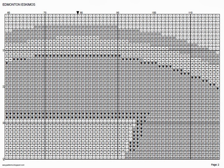 EASY PATTERNS Edmonton Eskimos crossstitch pattern