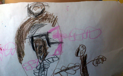 child's drawing of pregnant woman
