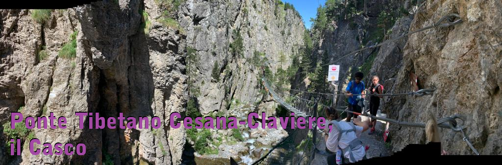 Ponte Tibetano Cesana-Claviere, il Casco