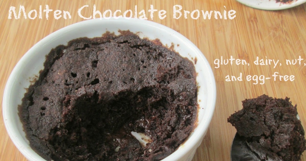 One Minute Molten Chocolate Brownie (gluten/dairy/egg/nut free) Livin