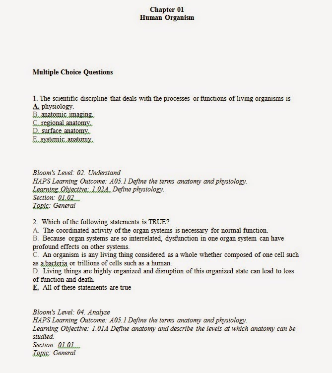 Fullmark Team Solutions Manual Test Bank Anatomy Test Bank