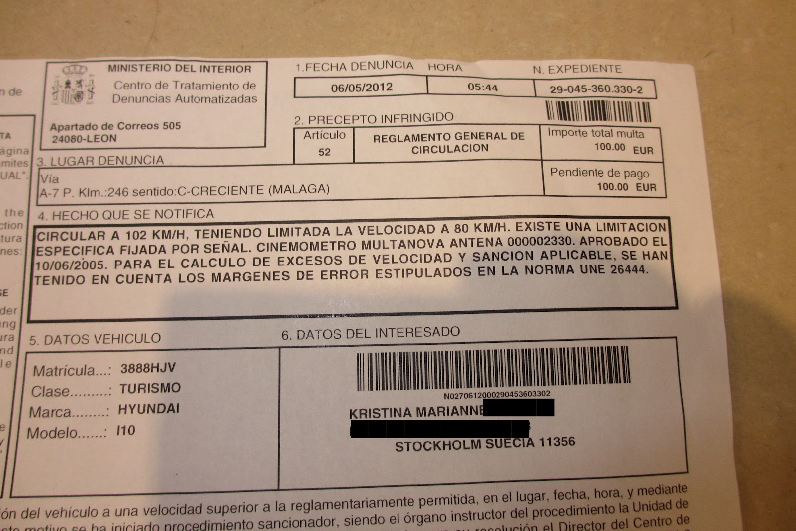 Utsikt mot Stureplan Fortkörningsböter