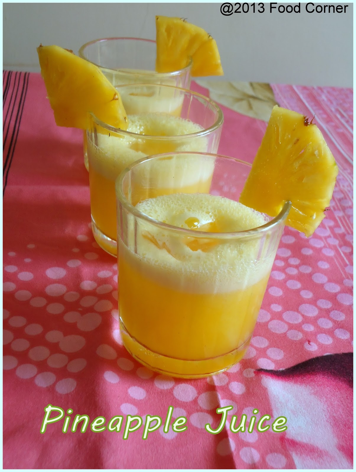 Pineapple Juice Recipe Kiran's Food corner