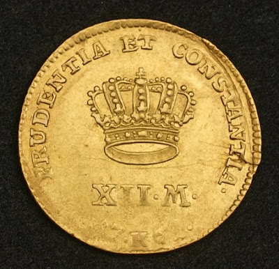 Denmark Frederick V Ducat Courant Gold  coin