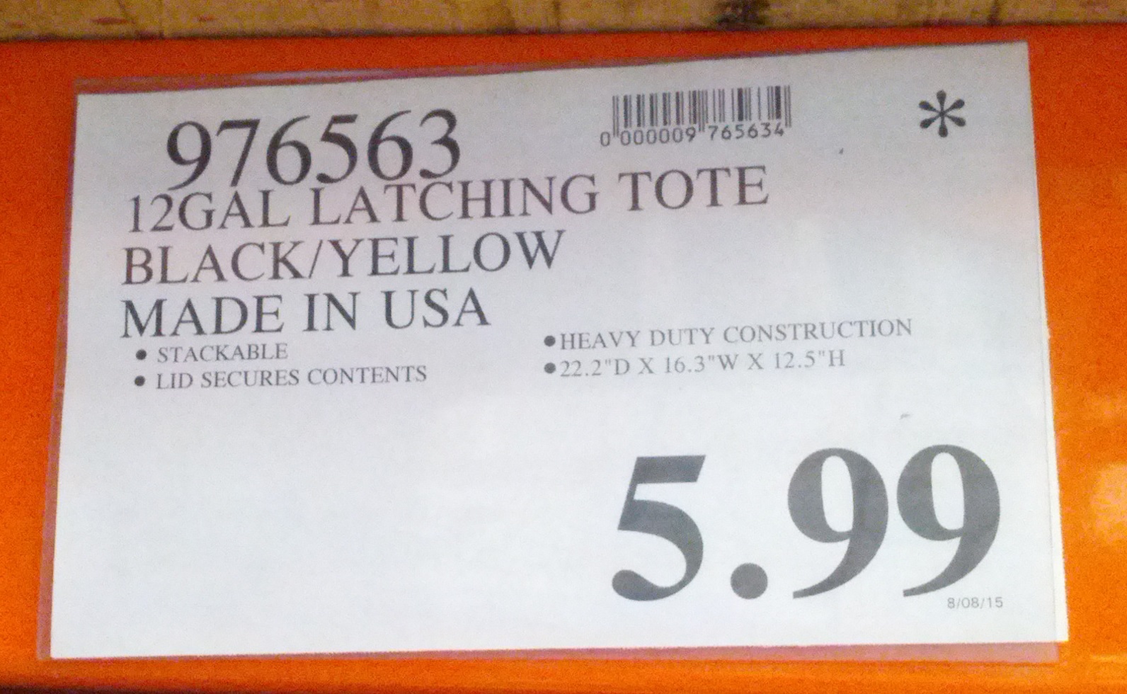 Tough Box 12 Gallon Latching Tote Storage Container Costco Weekender