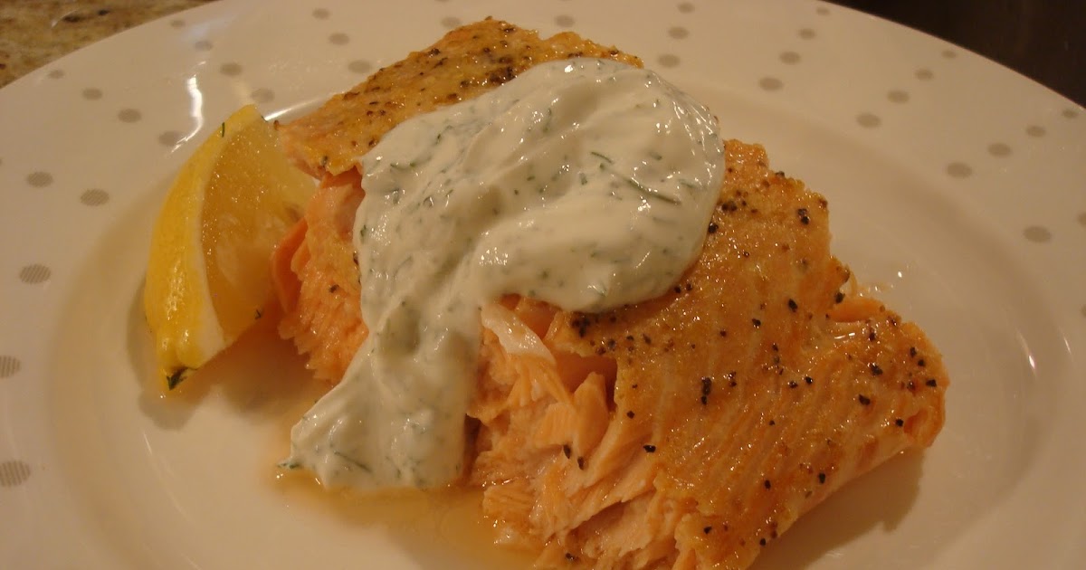 Hot Dinner Happy Home Salmon with Dill Cream Sauce