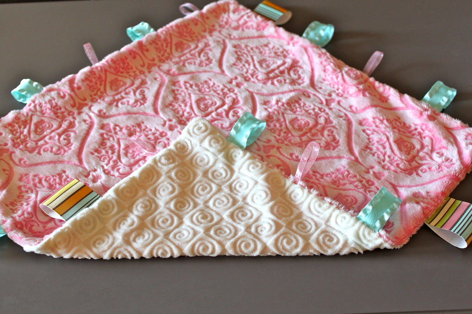 Domestic Charm Baby Taggie Blanket Tutorial