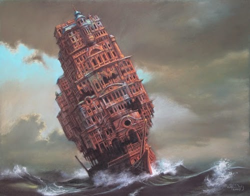 09-Navigopolis-Marcin-Kołpanowicz-Painting-Architecture-in-Surreal-Worlds-www-designstack-co