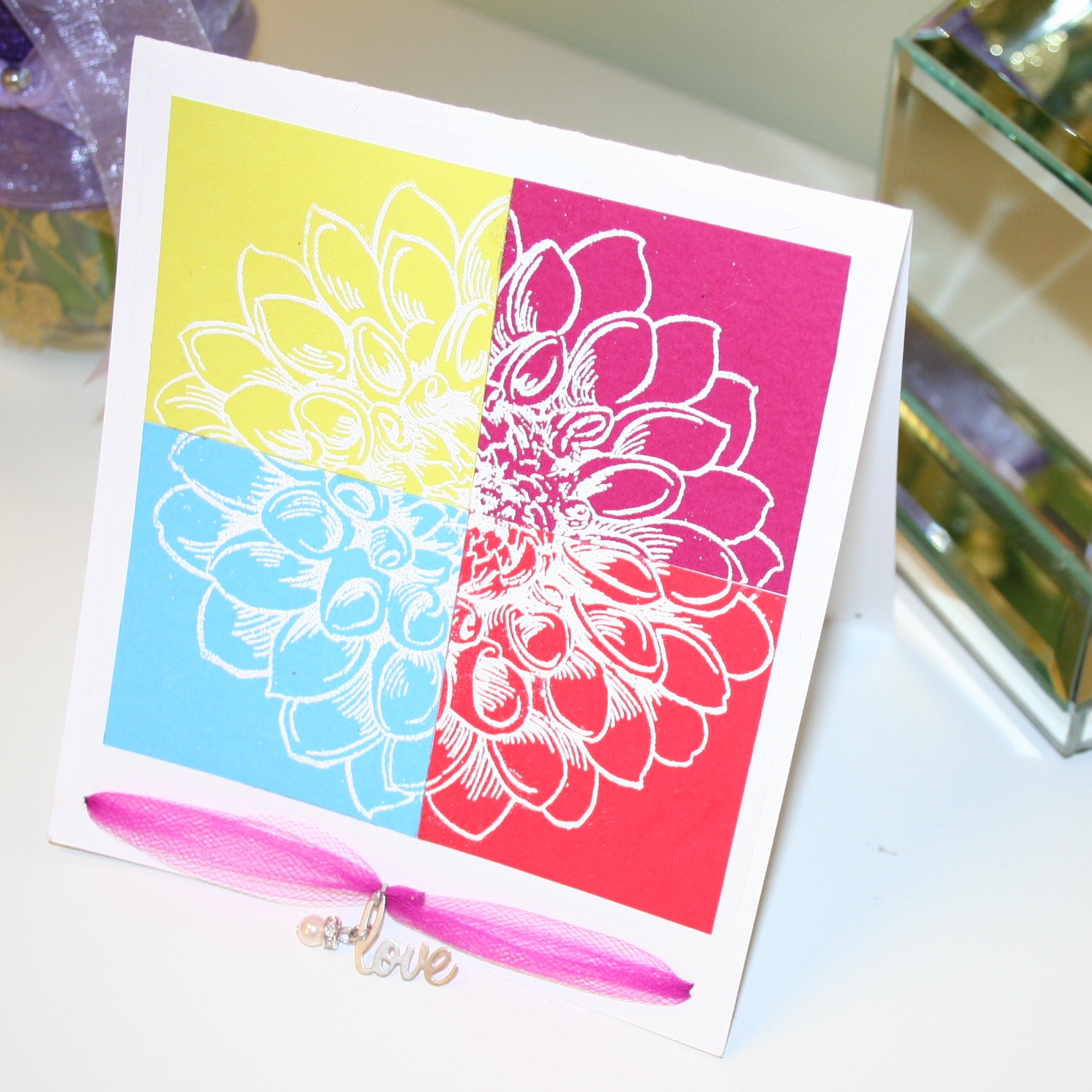 Oh My Crafts Blog Make a Mosaic Card with Jumbo Stamps!