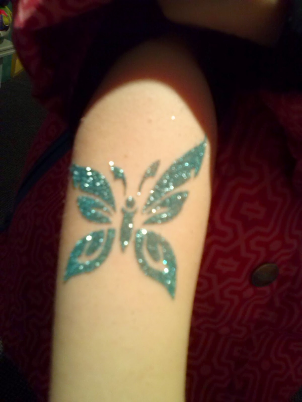 Tribal Butterfly Glitter Tattoo