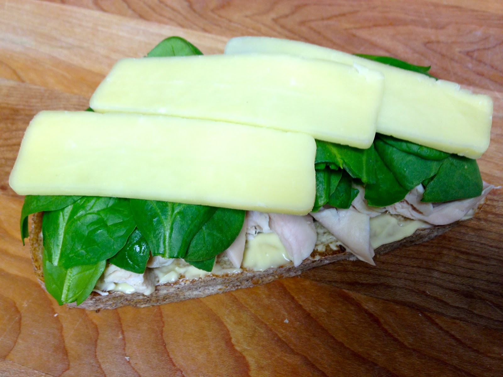Turkey, Spinach and Cheese Panini with Mayonnaise