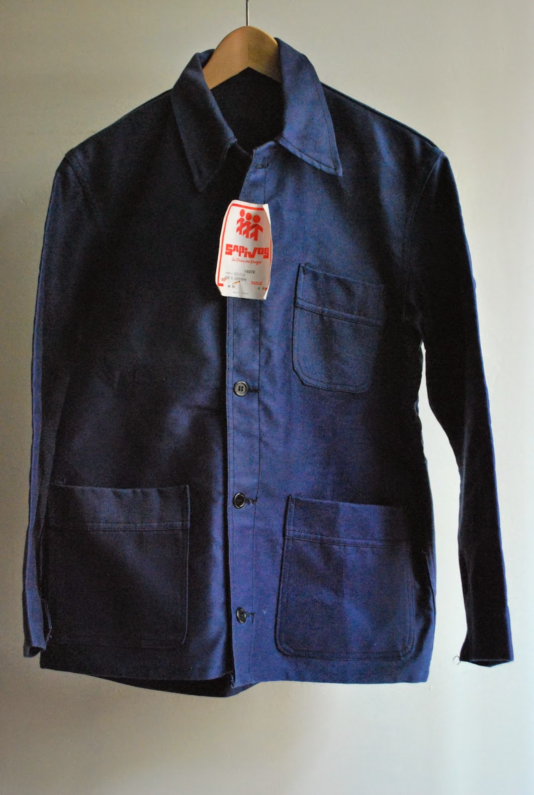 encore 1960s french work moleskin jacket "dead stock"